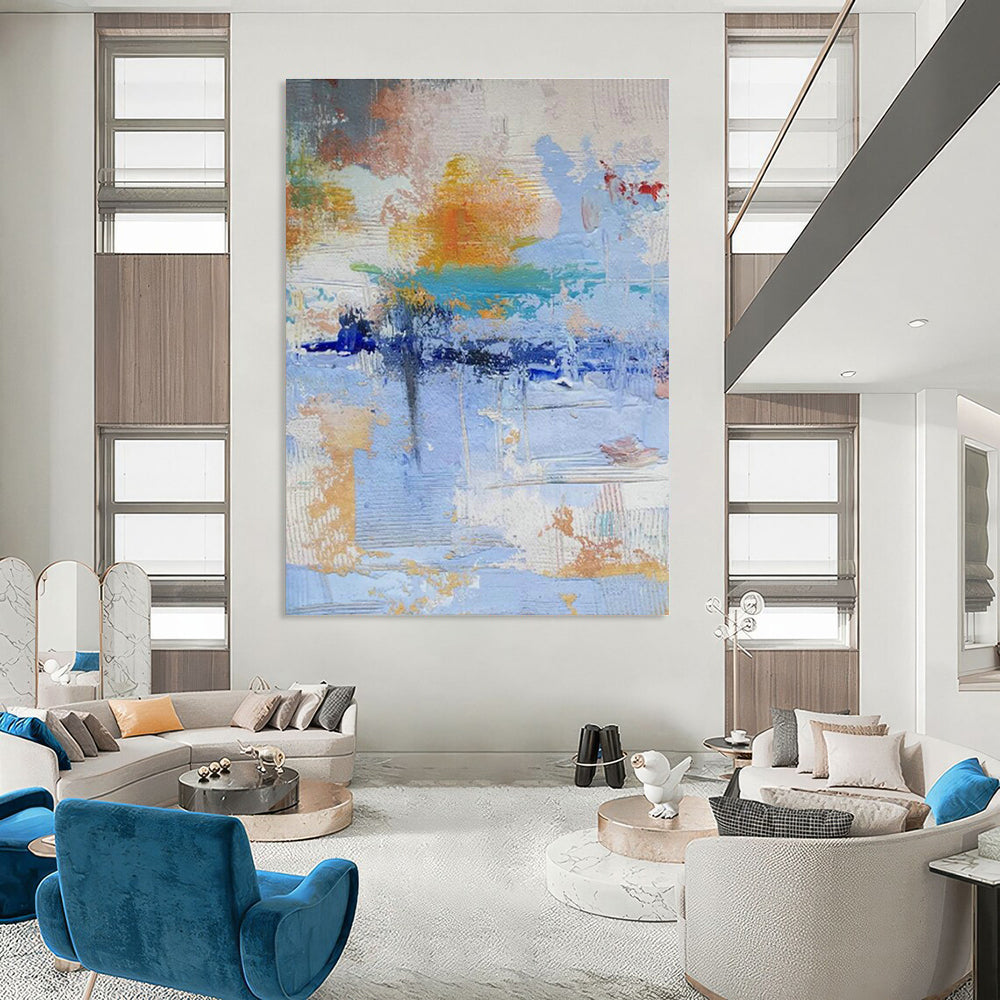 Massive Custom Hand-Painted Abstract Canvas - Creative Inspirations for Advertising Agencies’ Brainstorming Rooms  DLZ0337