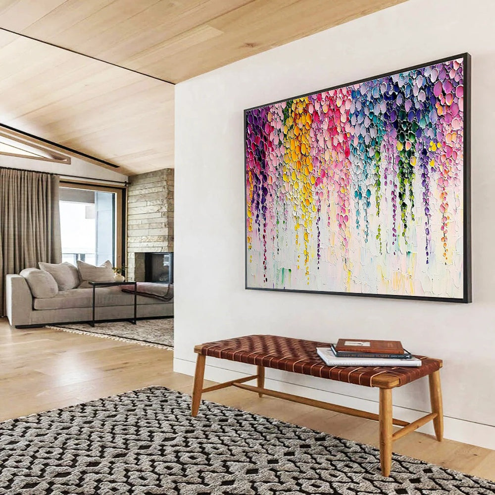 Extra Large Custom Hand-Painted Abstract Art for Sports Team Locker Rooms DLZ3289