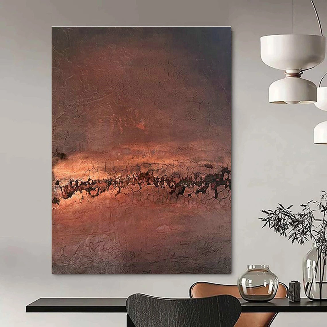Enormous Custom Hand-Painted Abstract Artwork - Engaging Decor for Aquariums’ Corridors  DLZ0190