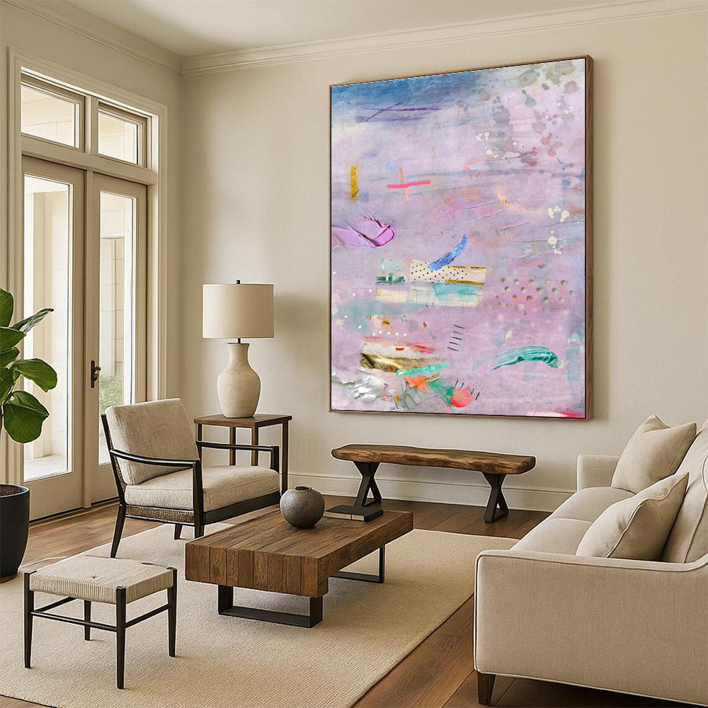 Large-Scale Custom Hand-Painted Abstract Painting - Comforting Art Decoration for Foot Massage Stores  DLZ0144
