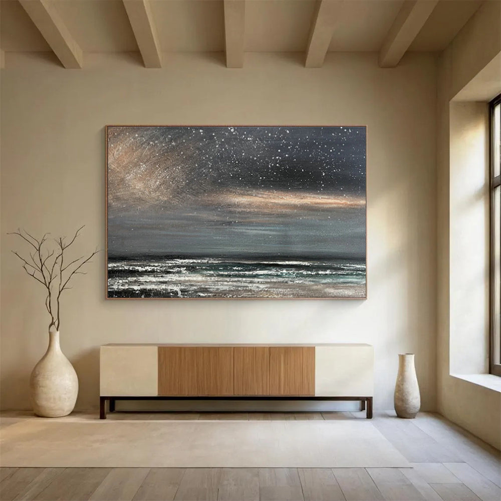 Tailored Cruise Ship Lobby Giant Abstract Hand Painting