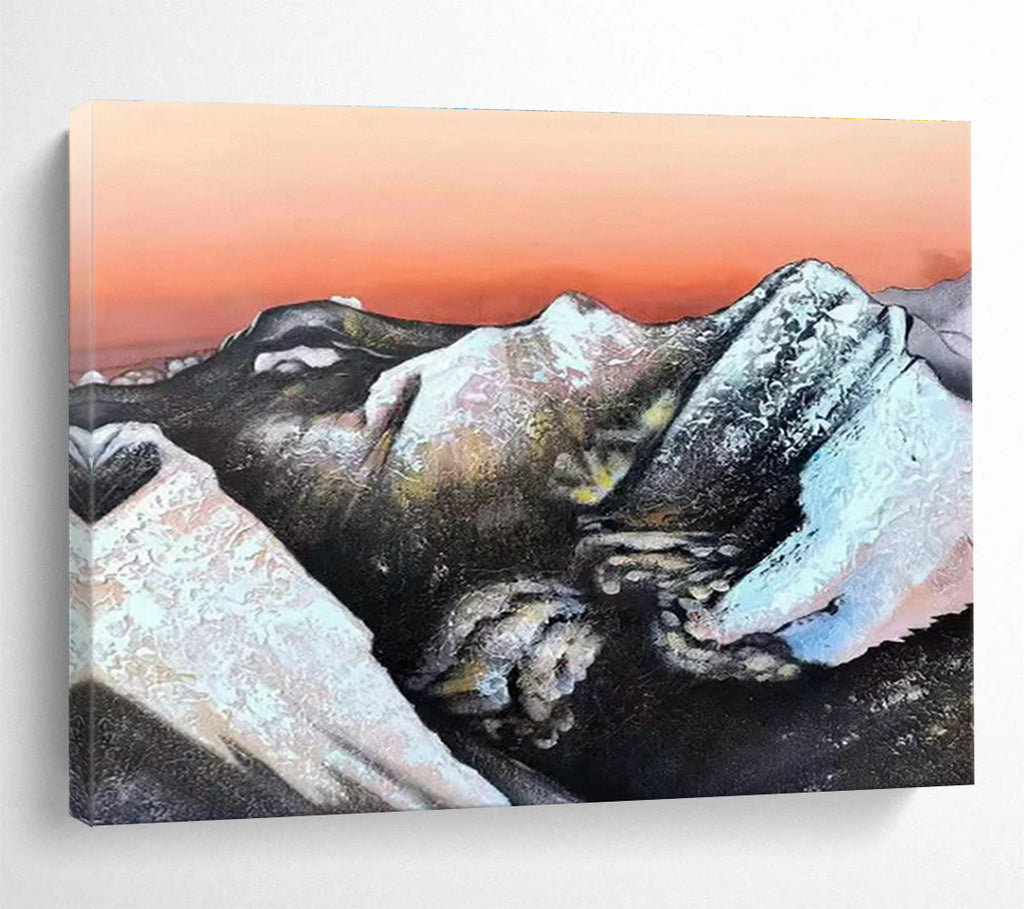 Customized Large Abstract Hand Painting for Underwater Sound Barrier Installation and Research Facility DLZ3035
