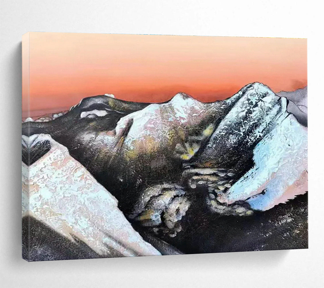 Customized Large Abstract Hand Painting for Underwater Sound Barrier Installation and Research Facility DLZ3035