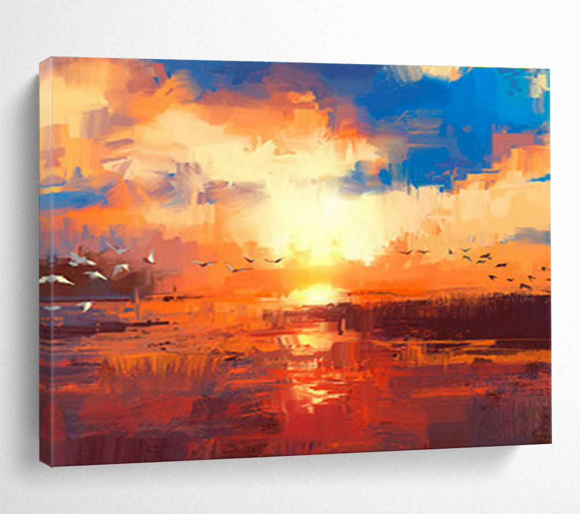 Custom-Made Giant Abstract Hand Painting for Cosmetic Surgery Clinic DLZ2771