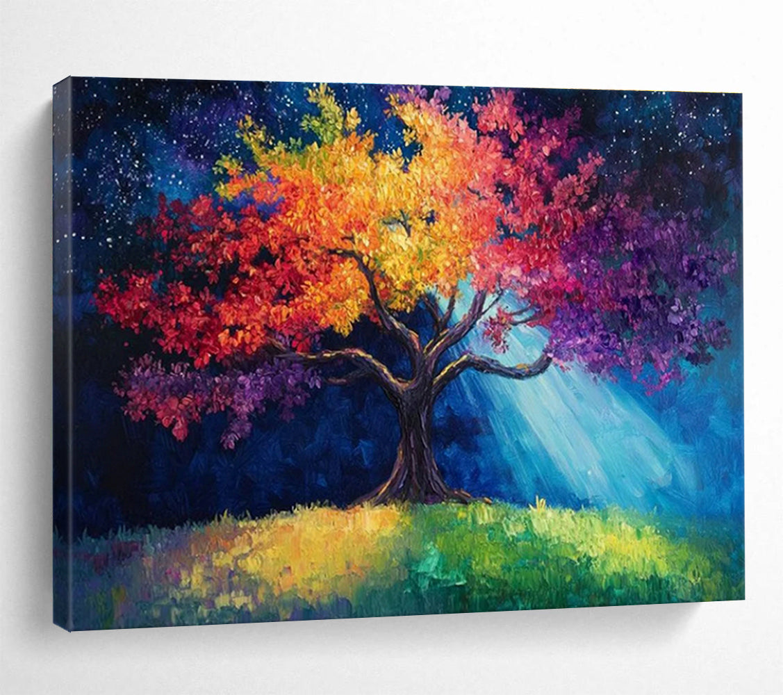 Custom Giant Abstract Hand Painting for Vertical Urban Aquarium Aquatic Animal Aging and Longevity Research Facility DLZ3197