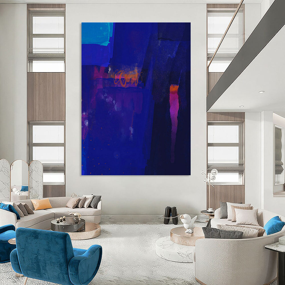 Monstrous Customizable Handmade Abstract Canvas for Urban Exploration Themed Bars  DLZ0090