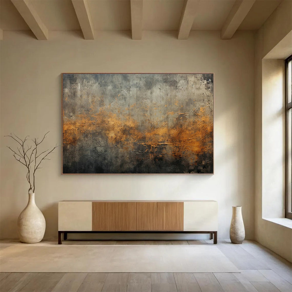 Large Custom Abstract Hand-Painted Art for Pottery Studio DLZ2753