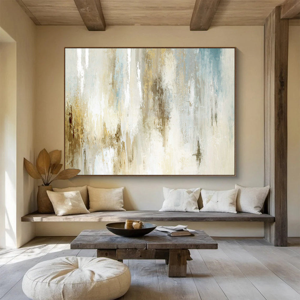 Oversized Custom Hand-Painted Abstract Art for Ice Hotel Banquet Hall DLZ2906