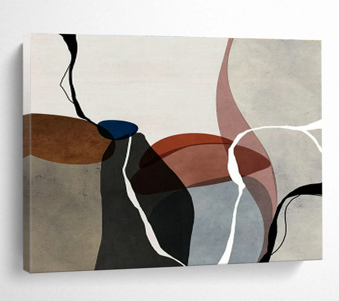 Custom-Made Giant Abstract Hand Painting for Corporate Training Center DLZ2742