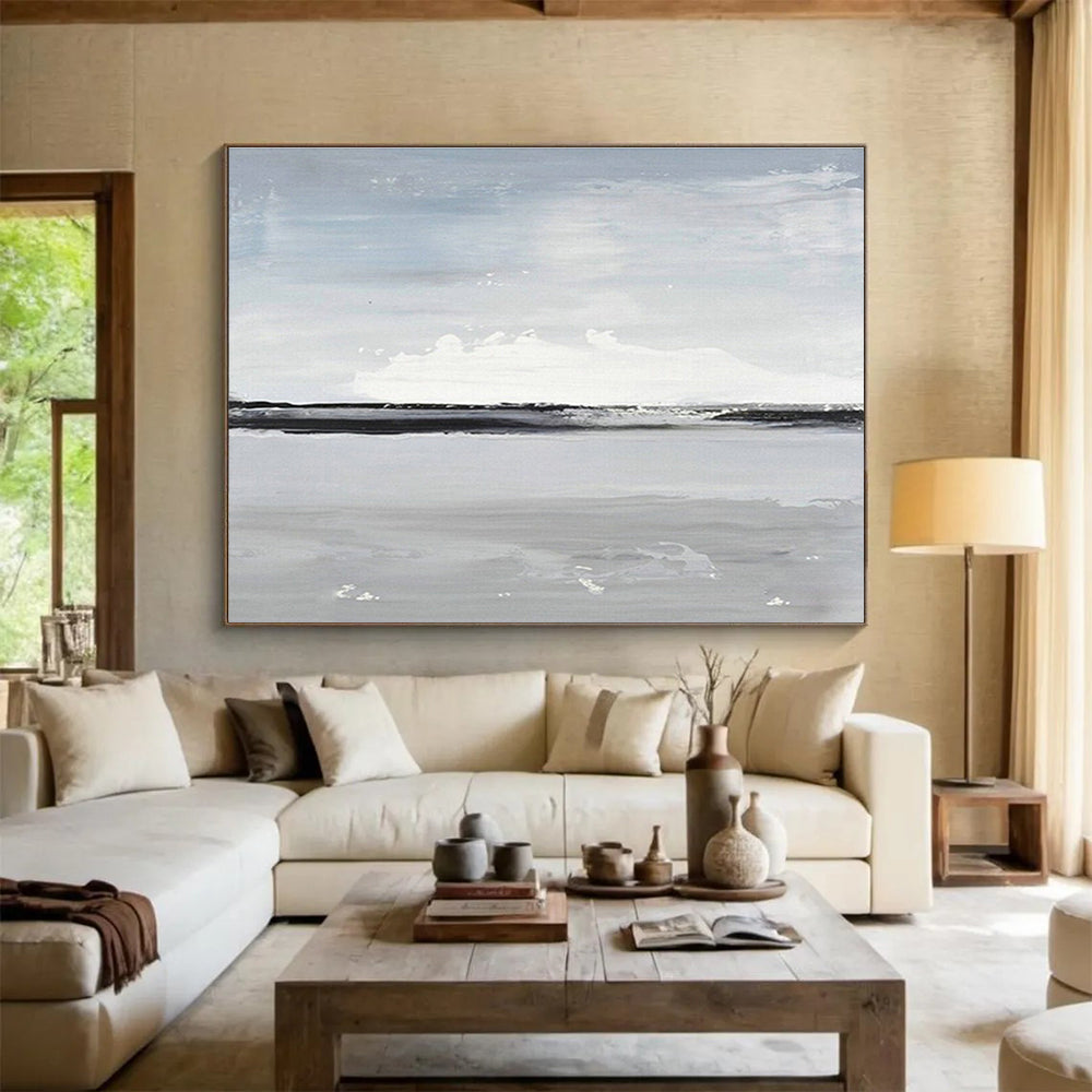 Customized Large-Scale Abstract Hand Painting for Water Treatment Facility Laboratory DLZ2821