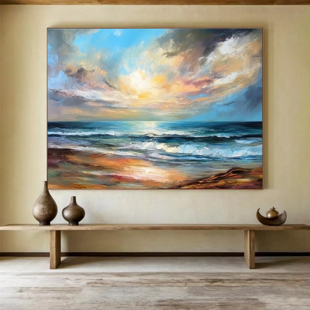 Oversized Custom Abstract Hand Painting for Shooting Range DLZ2722
