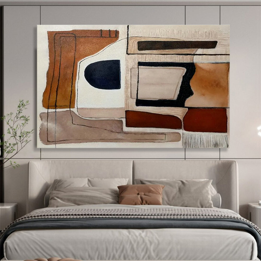 Customized Large-Scale Abstract Hand Painting for Arctic Tundra Reindeer Herding Cooperative Hub DLZ3039