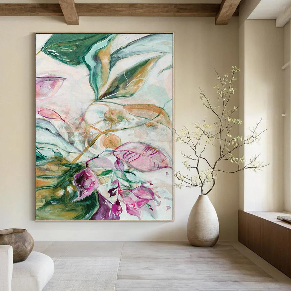 Large-Scale Customizable Hand-Painted Abstract Painting - Dynamic Art Decoration for Arcades  DLZ0142