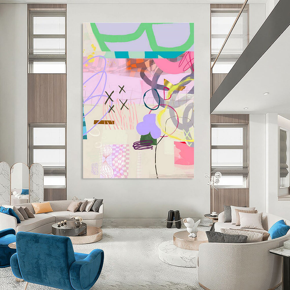 Huge Customizable Handmade Abstract Painting for Artisanal Chocolate - Making Workshops  DLZ0098