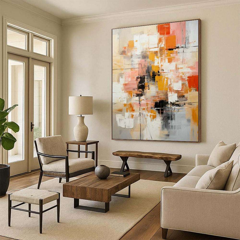 Immense Custom Hand-Painted Abstract Painting - Quantum Realms for Physics Lecture Halls  DLZ0342