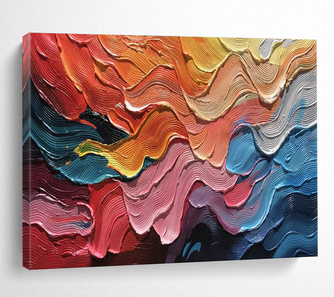 Customized Large Abstract Hand Painting for Underwater Noise Pollution Mitigation Material Development Project DLZ3207