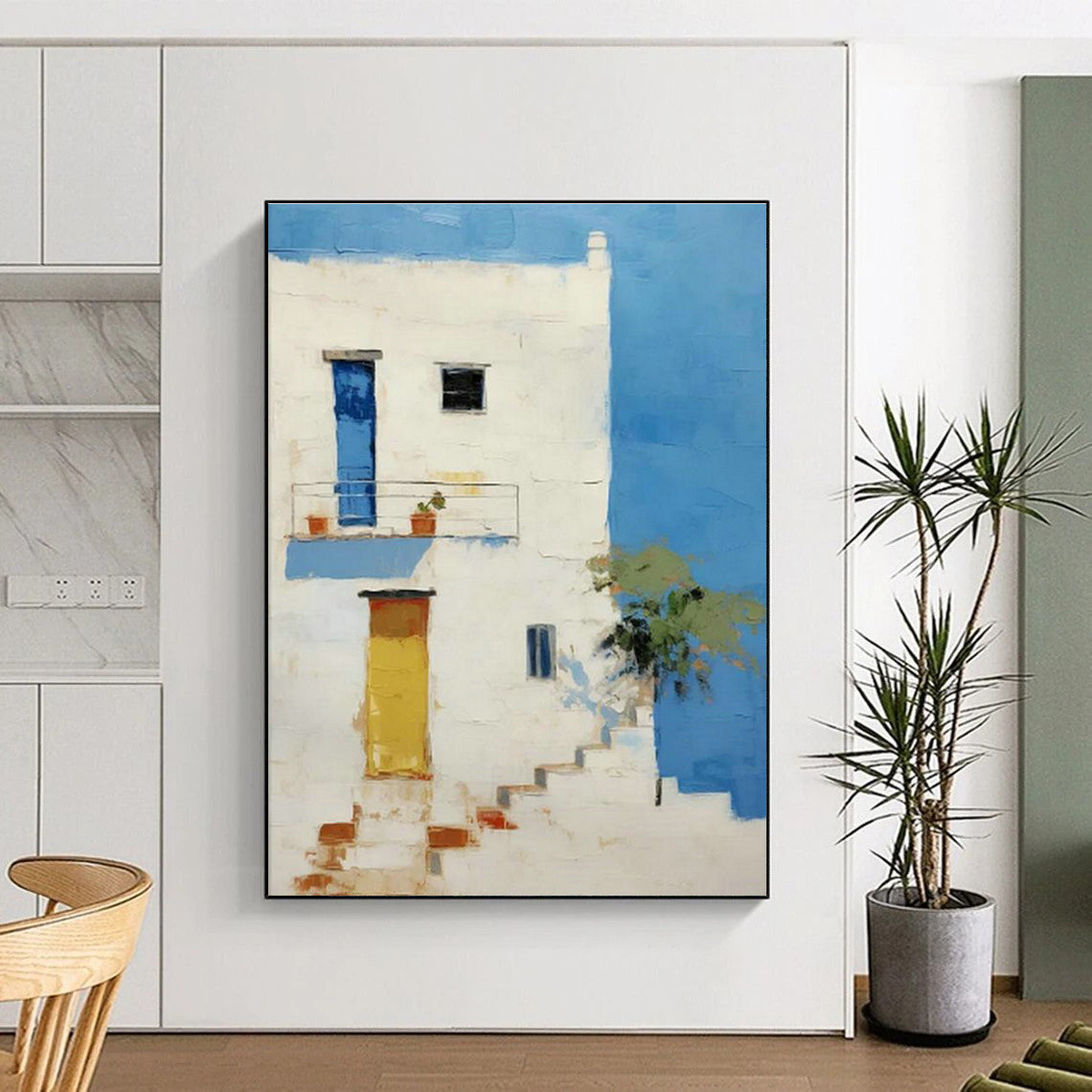 Oversized Custom Hand-Painted Abstract Canvas for Virtual Interior Design Showrooms  DLZ0114