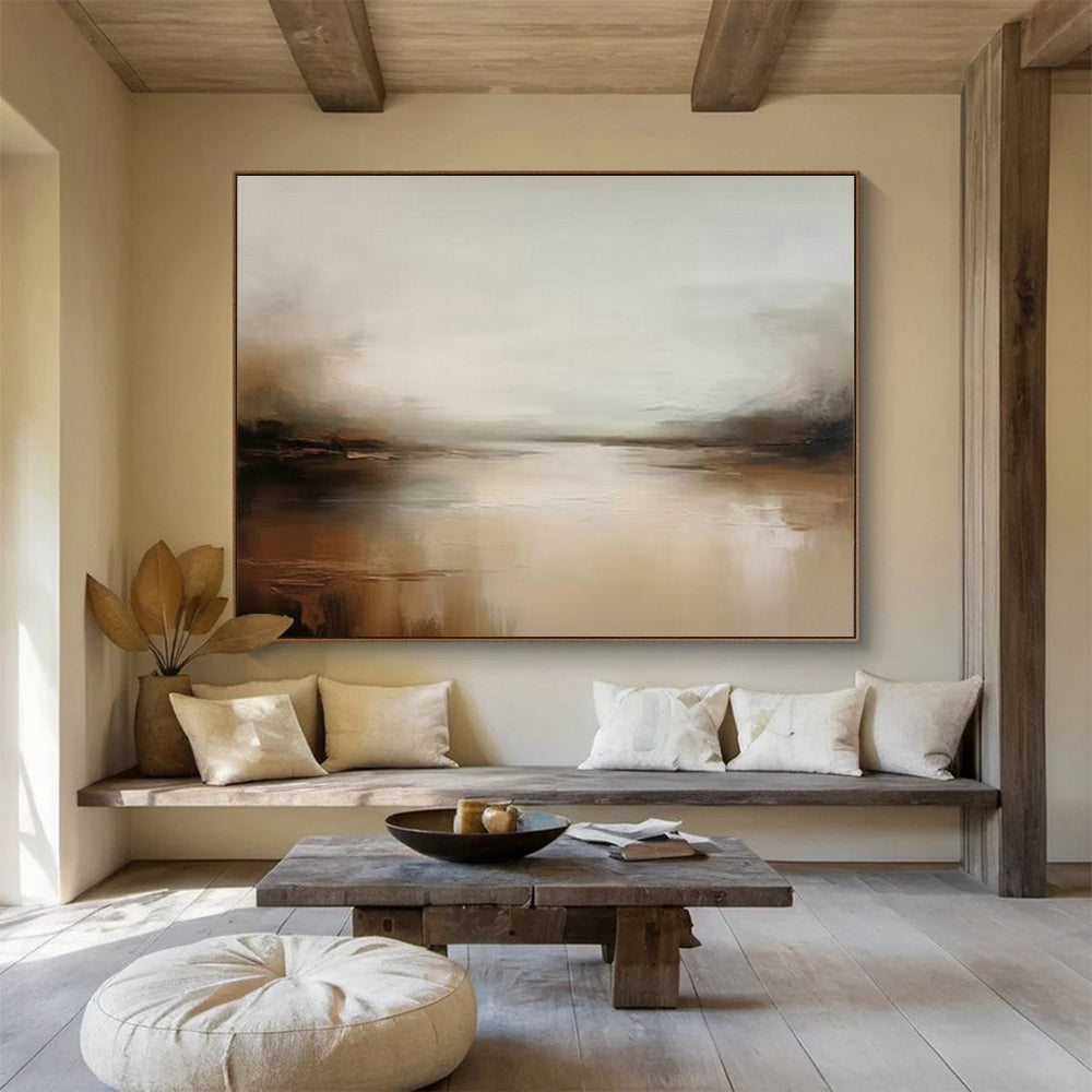 Custom-Made Giant Abstract Hand Painting for Spa Center DLZ2705