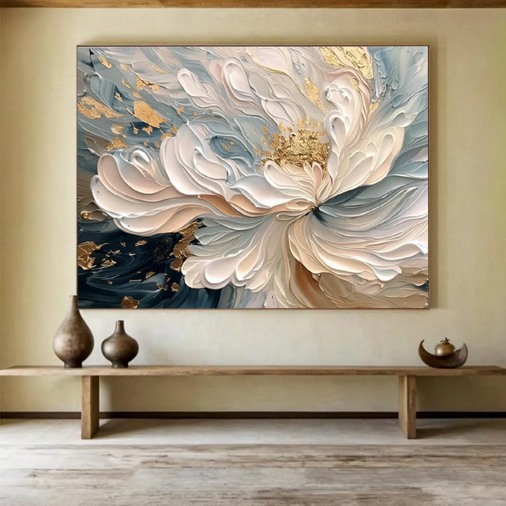 Custom-Made Giant Abstract Hand Painting for Subterranean Geothermal Power Plant Electrical Grid Integration Center DLZ3066