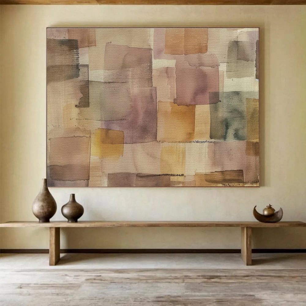 Oversized Custom Abstract Hand Painting for Urban Composting Facility Atrium DLZ2976