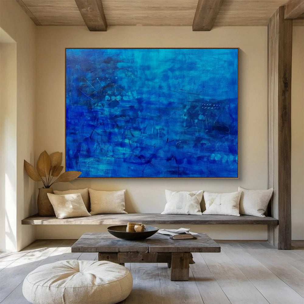 Bespoke Giant Abstract Hand Painting for Villa Foyer