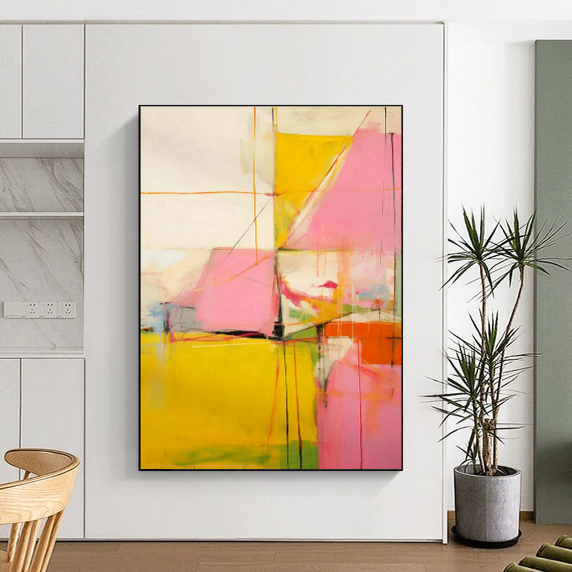 Jumbo Custom Hand-Painted Abstract Wall Art for Artisanal Soap - Making Workshops  DLZ0112