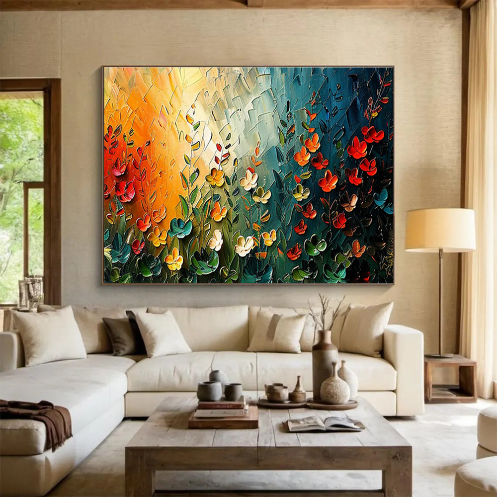 Oversized Custom Hand-Painted Abstract Art for Subterranean Cave Ecosystem Education Center DLZ3071