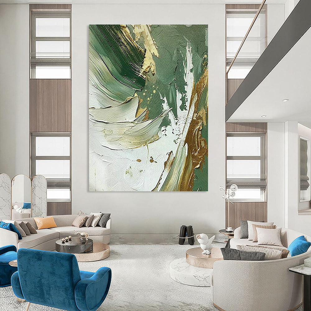 Large-Scale Customizable Hand-Painted Abstract Painting - Artistic Decoration for Cafes  DLZ0126