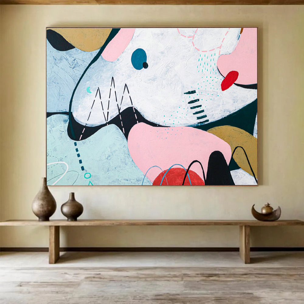 Custom Giant Abstract Hand Painting for Deep-Sea Mining Rigs Control Module DLZ2934