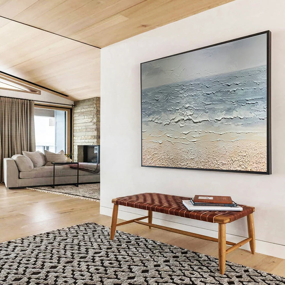 Oversized Hand-Painted Abstract Canvas, Mexican-inspired for Colorful Interiors DLZ3249
