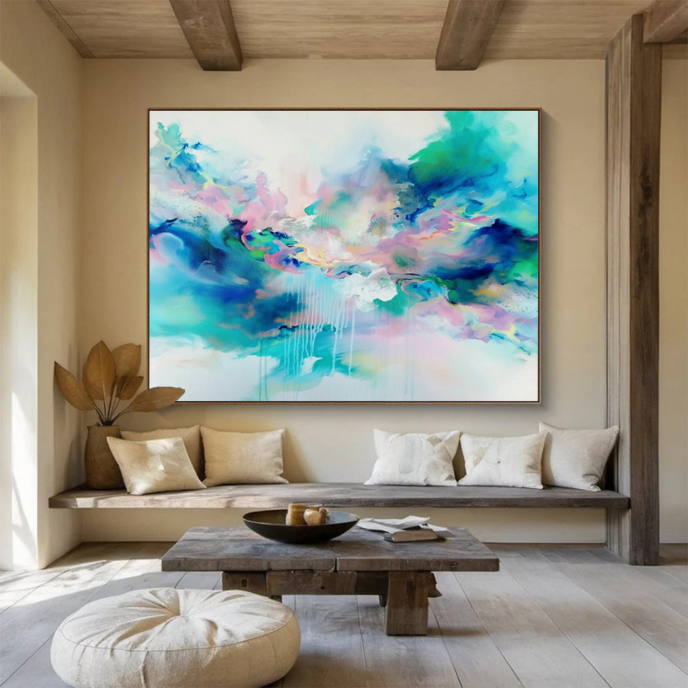 Large-Size Custom Hand-Painted Abstract Painting for E-sports Tournament Command Center DLZ2870