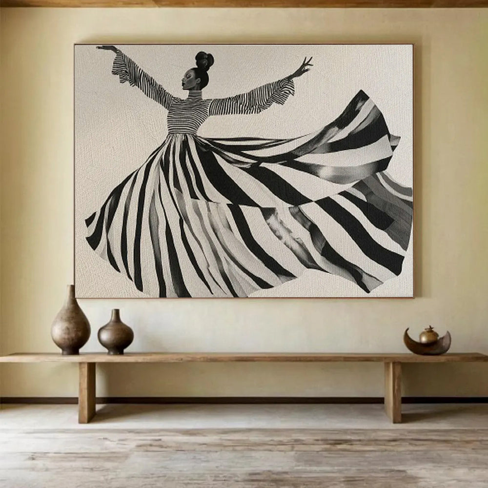 Bespoke Underground City Transit Hub Oversized Abstract Hand-Painted Mural DLZ2615