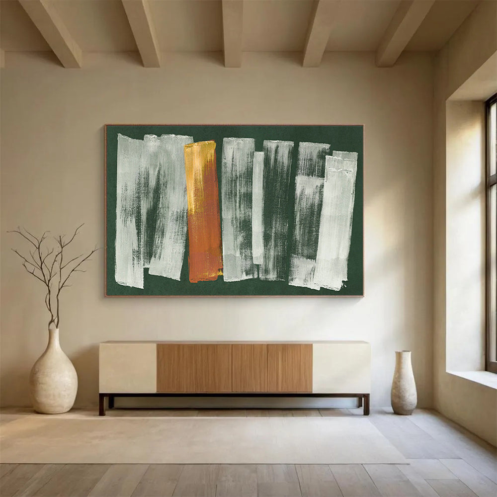 Custom Giant Abstract Hand Painting for Vertical Urban Aquarium Maintenance Facility DLZ2996