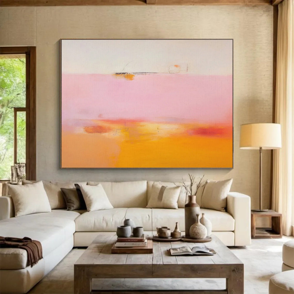 Large-Size Custom Abstract Hand Painting for Underwater Archaeological Excavation Support Vessel Control Room DLZ2860