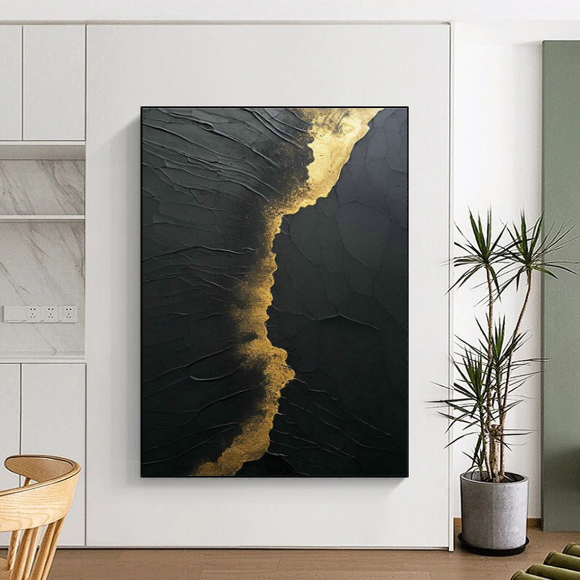 Vast Large-Scale Custom Hand-Painted Abstract Canvas - Artistic Imagination for Children’s Art Camps  DLZ0261