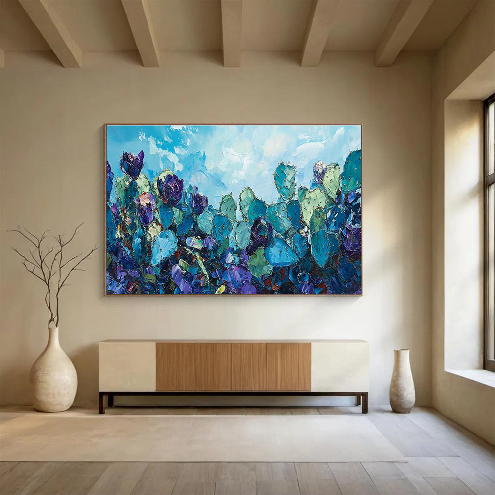 Customized Large-Scale Abstract Hand Painting for Arctic Tundra Reindeer Migration Corridor Climate Change Impact Assessment Institute DLZ3211