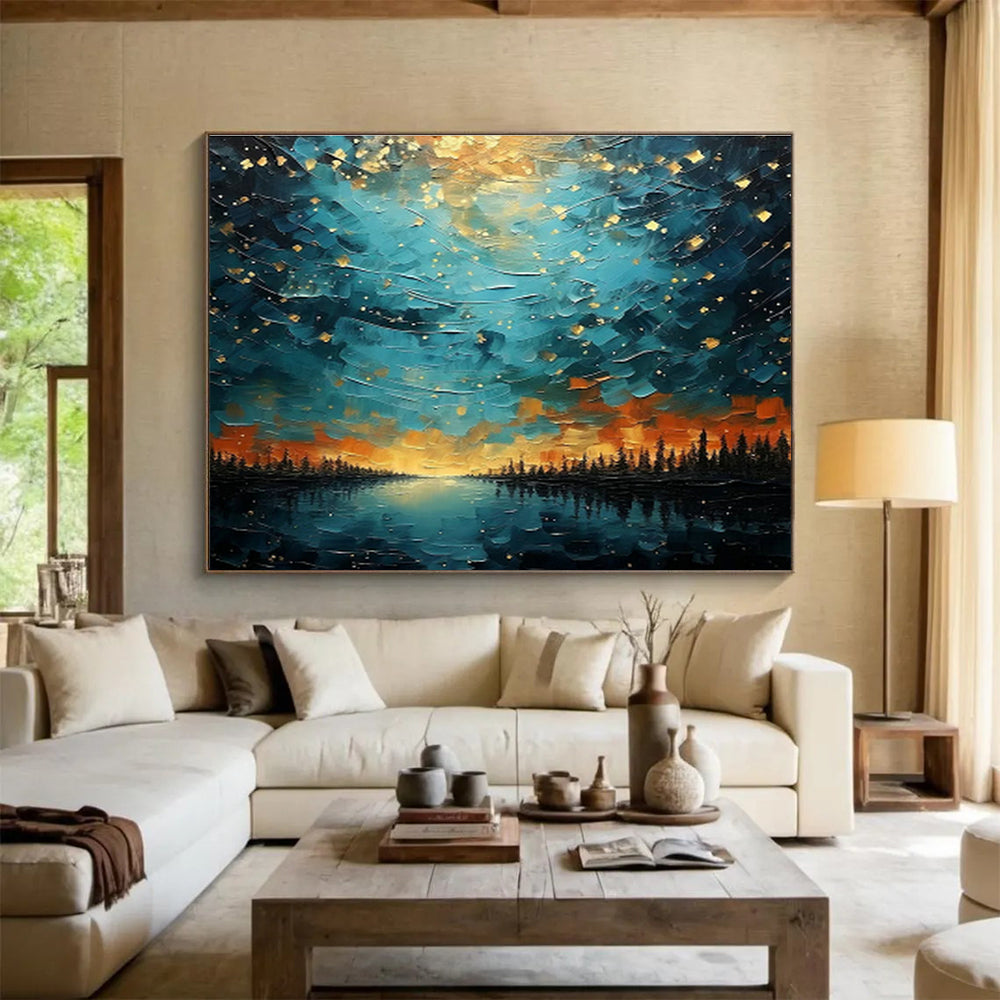 Large Custom Abstract Hand-Painted Art for Urban Vertical Farming Crop Yield Prediction Research Institute DLZ3090