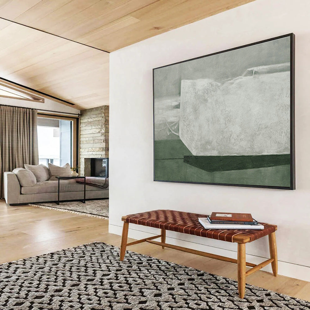 Custom-Made Giant Abstract Hand Painting for Subterranean Cave Research Station Living Quarters DLZ2992