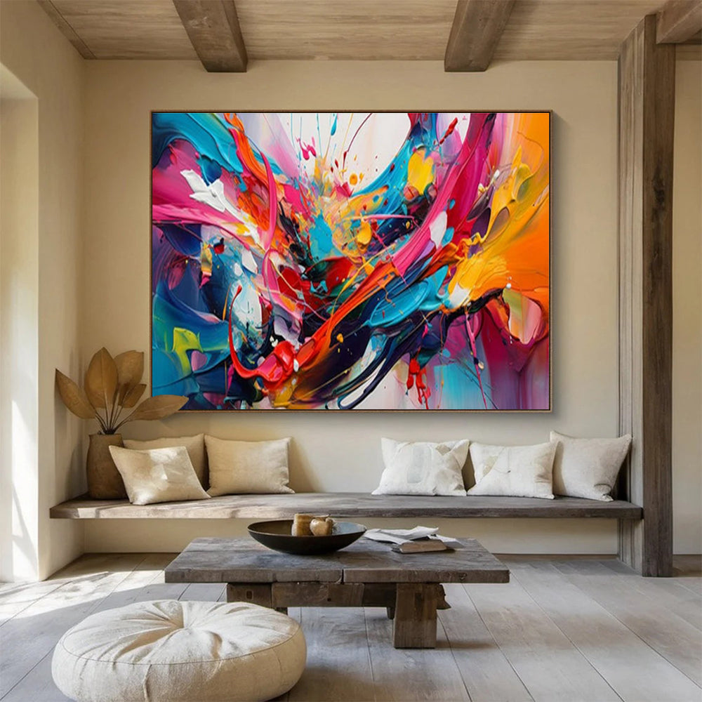 Custom-Made Giant Abstract Hand Painting for Underwater Sensor Network Expansion and Upgrades Center DLZ3074