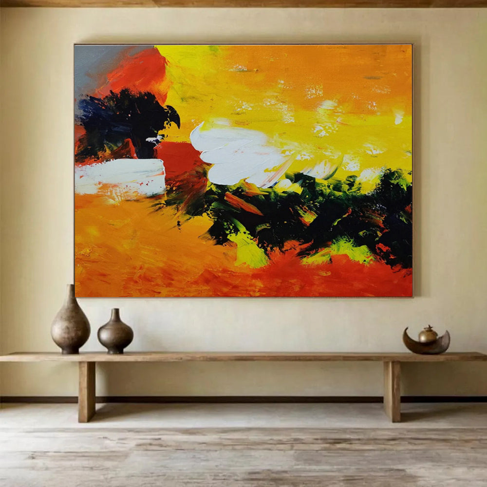 Large-Size Custom Abstract Hand Painting for Urban Vertical Aquaponics Training Academy DLZ3036