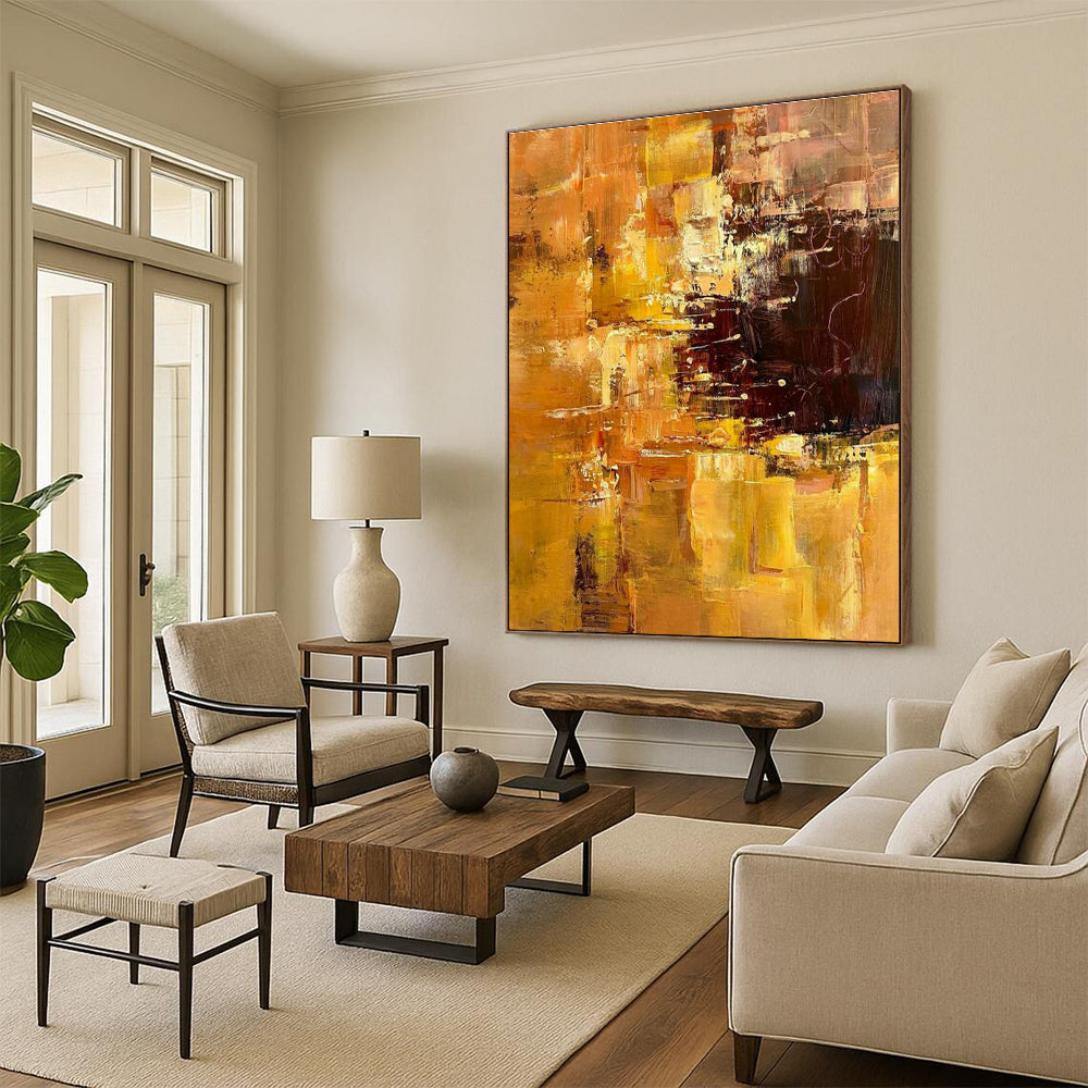 Massive Custom Hand-Painted Abstract Canvas - Artistic Elegance for Orchid Hybridization Greenhouses  DLZ0324
