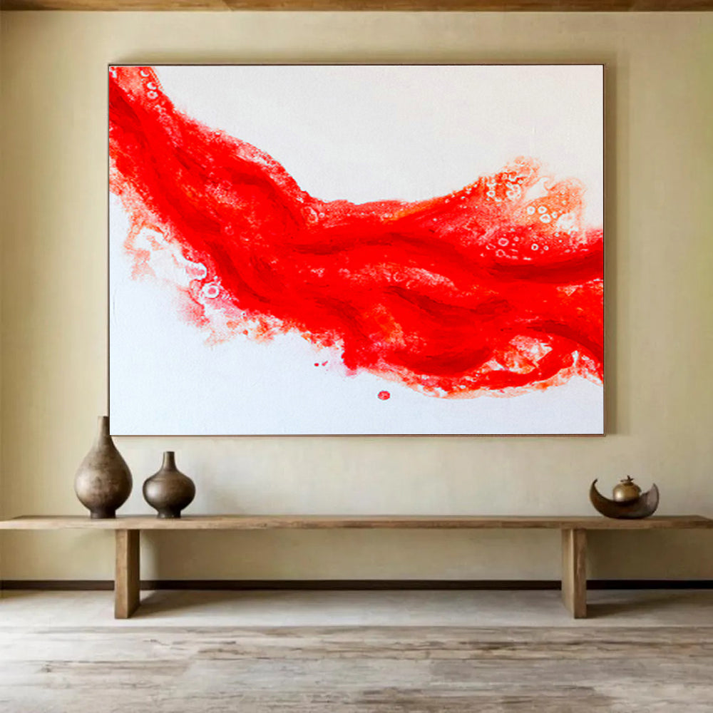 Customized Large Abstract Hand Painting for Alpine Mountain Glacier Monitoring Station DLZ2952