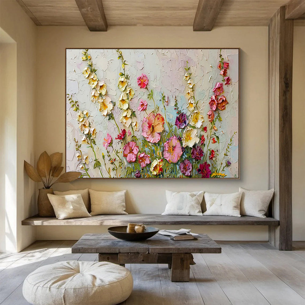 Customizable Mars Subterranean Habitat Giant Abstract Hand Painting DLZ2644