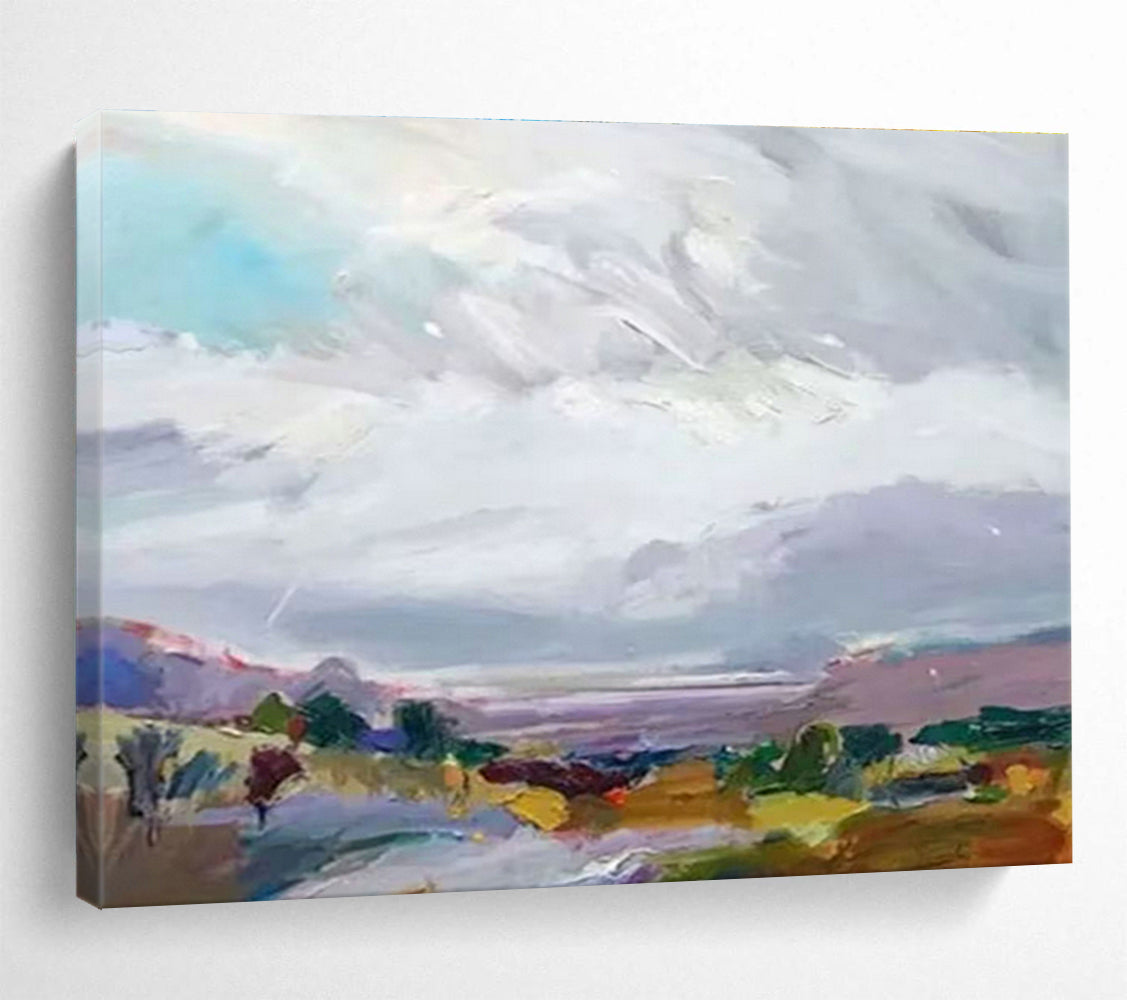 Large-Size Custom Abstract Hand Painting for Battery Energy Storage Facility Control Room DLZ2826