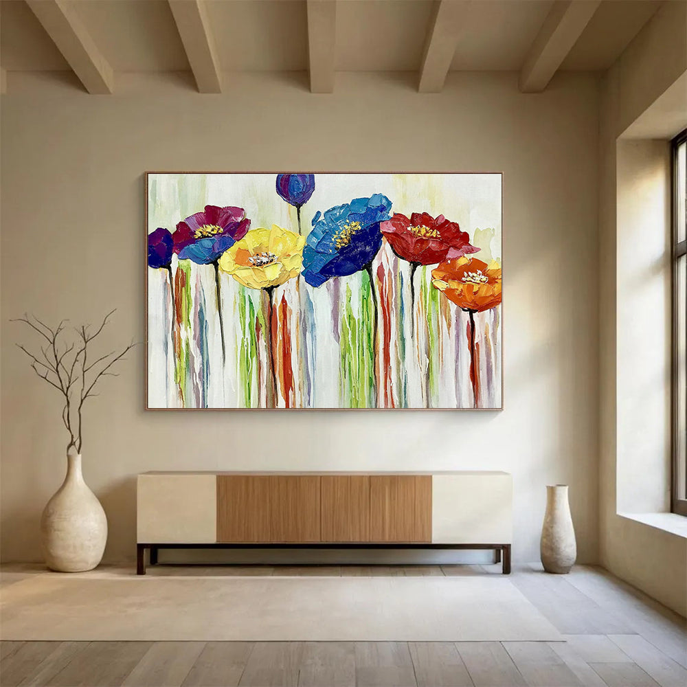 Large Custom Abstract Hand-Painted Art for Underwater Tsunami Generation Mechanism Research Station DLZ3167