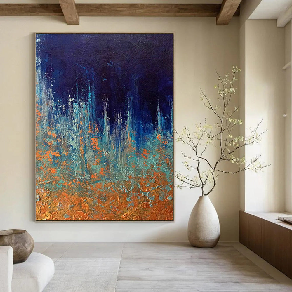 Extra Large Custom Hand-Painted Abstract Canvas for Traditional Spanish Flamenco Theaters  DLZ0054