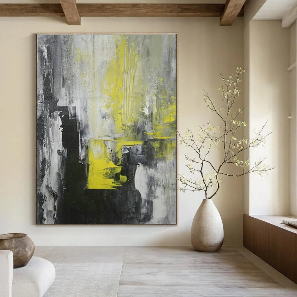 Extra Large Custom Handmade Abstract Painting for Sustainable Living Showrooms  DLZ0063