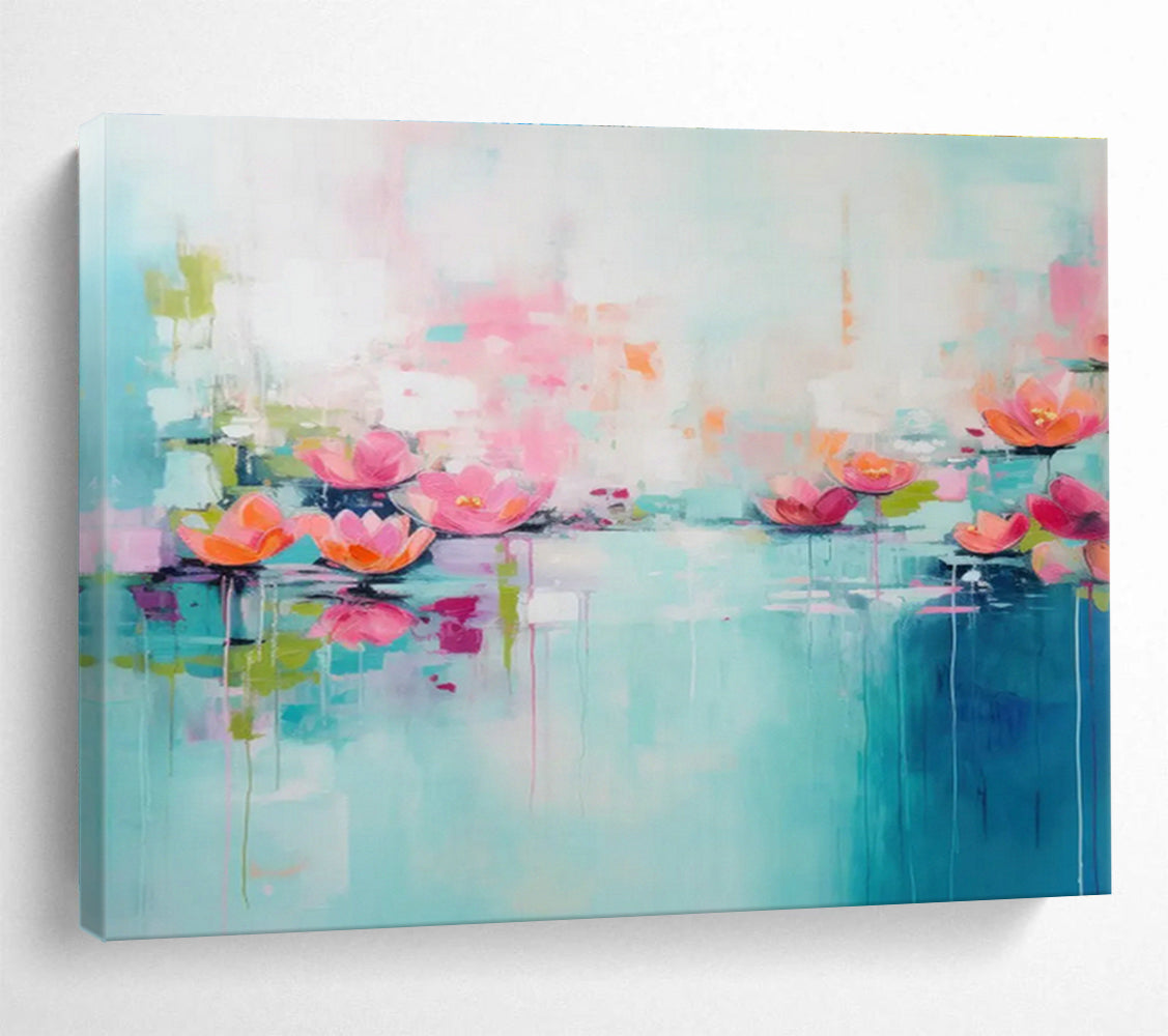 Customized Large Abstract Hand Painting for Online Education Platform Development Office DLZ2877