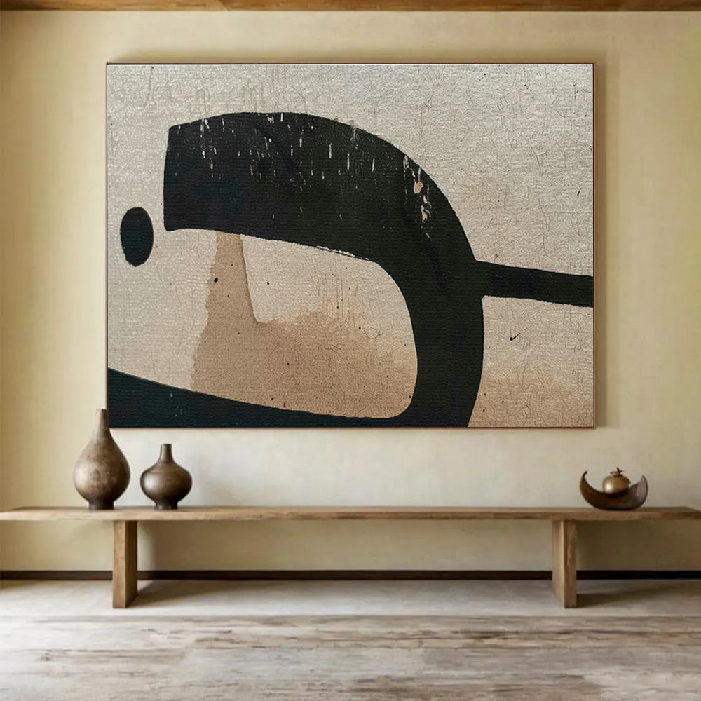 Custom Giant Abstract Hand Painting for Antarctic Fossil Dig Site Mess Hall DLZ2971