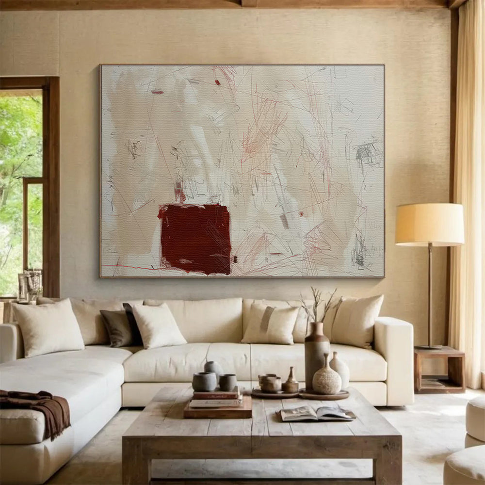 Custom-Made Hyperloop Maintenance Center Large Abstract Hand Painting DLZ2530